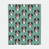 Bernese Mountain Dog Fleece Deken (Voorkant)