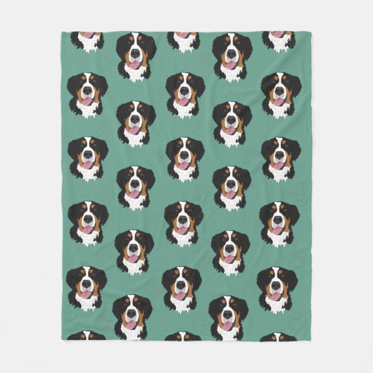 Bernese Mountain Dog Fleece Deken (Voorkant)