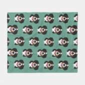 Bernese Mountain Dog Fleece Deken (Voorkant (Horizontaal))