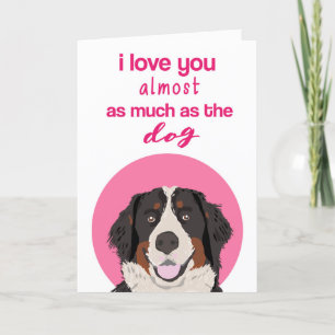 Bernese Mountain Dog Funny Valentijnsdag Card Feestdagen Kaart