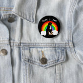 Bernese Mountain Dog Gay Pride Ronde Button 5,7 Cm (In situ)