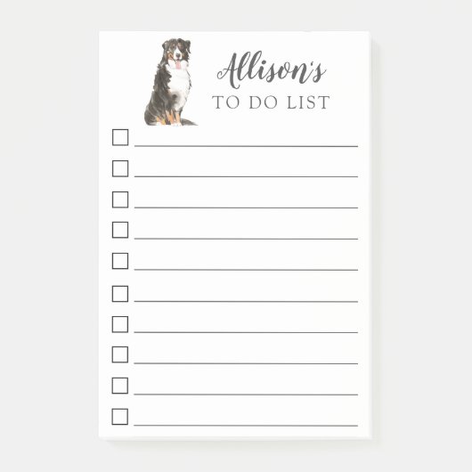 Bernese Mountain Dog gepersonaliseerd om Post- Post-it® Notes (Voorkant)