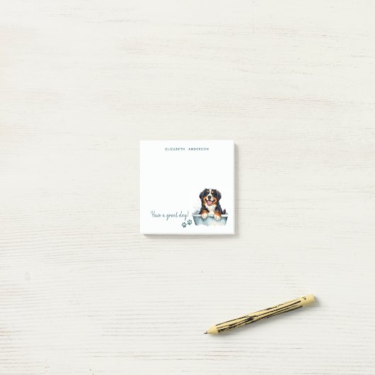 Bernese Mountain Dog gepersonaliseerd Post-it® Notes (Op bureau)