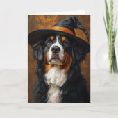 Bernese Mountain Dog Halloween Feestdagen Kaart (Voorkant)