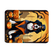 Bernese Mountain Dog Halloween Magneet (Horizontaal)