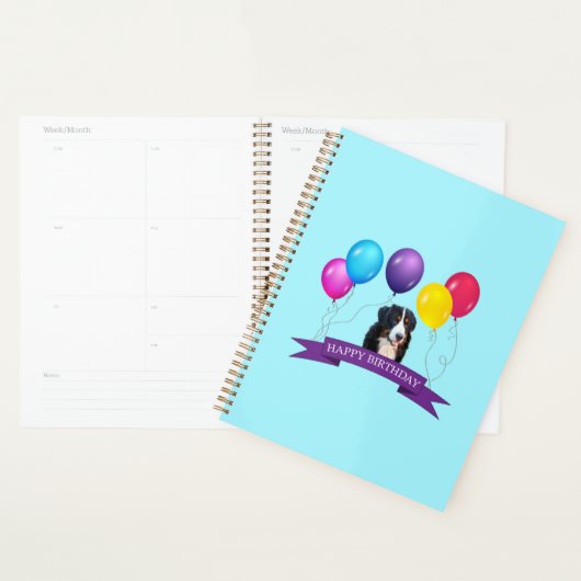 Bernese Mountain Dog Happy Birthday Gift Bag Planner (Display)