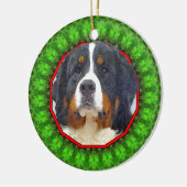 Bernese Mountain Dog Happy Howliday Keramisch Ornament (Links)