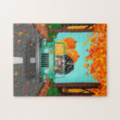 Bernese Mountain Dog Herfst Pumpkin Legpuzzel (Horizontaal)