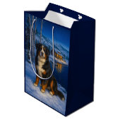 Bernese Mountain Dog Holiday  Medium Cadeauzakje (Achterkant Gekanteld)