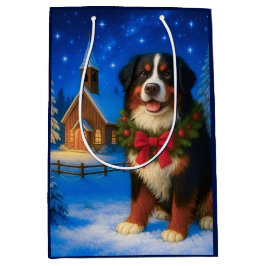Bernese Mountain Dog Holiday  Medium Cadeauzakje