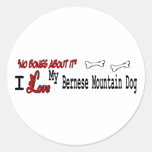 Bernese Mountain Dog (I Love) Sticker (Voorkant)