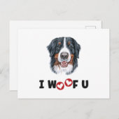 Bernese Mountain Dog ik wil je graag Feestdagenkaart (Voorkant / Achterkant)