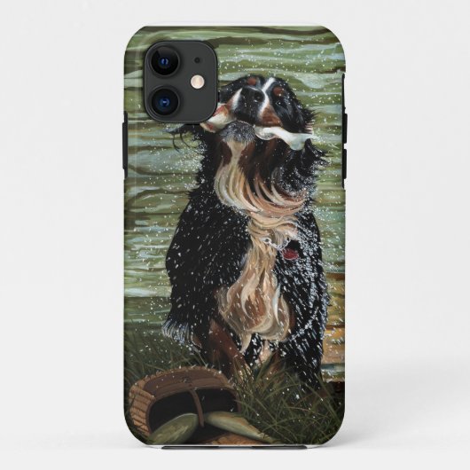 Bernese Mountain Dog iphone 5 hoesje (Achterkant)