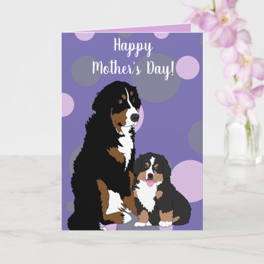 Bernese Mountain Dog Kaart (Orchidee)