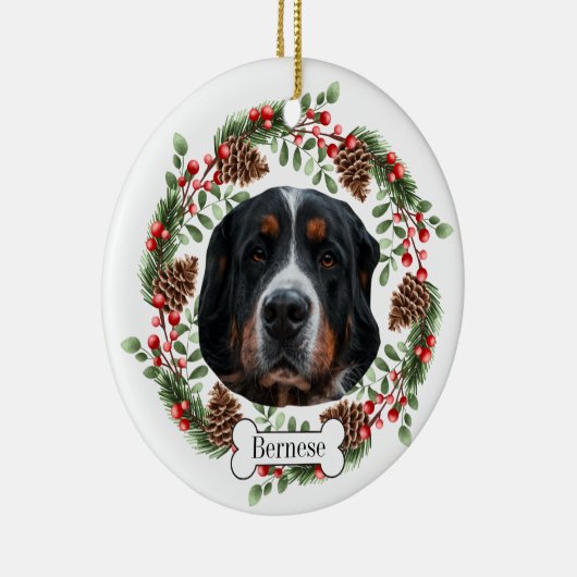 Bernese Mountain Dog Keramisch Ornament (Rechts)