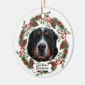Bernese Mountain Dog Keramisch Ornament (Links)
