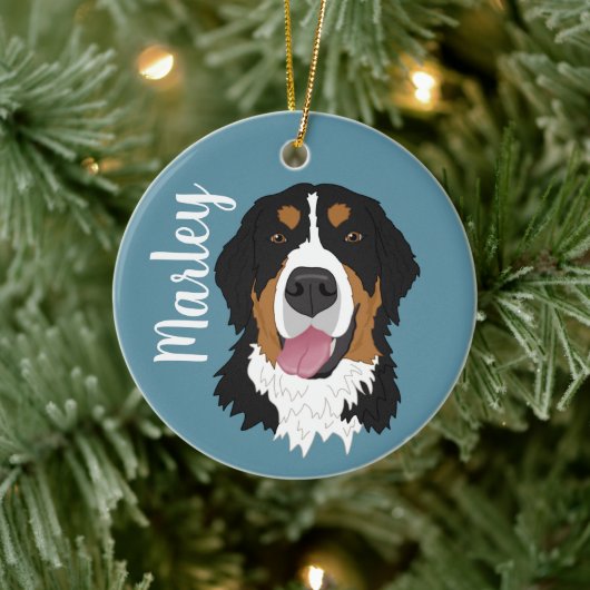 Bernese Mountain Dog Keramisch Ornament (Boom)