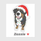 Bernese Mountain Dog Kerst sticker (Vel)