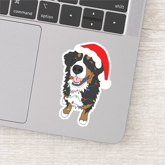 Bernese Mountain Dog Kerst sticker (Detail)