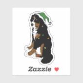 Bernese Mountain Dog Kerst sticker (Vel)