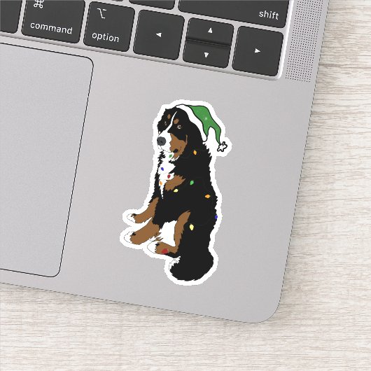 Bernese Mountain Dog Kerst sticker (Detail)