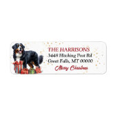 Bernese Mountain Dog-kerstcadeaus Etiket (Voorkant)