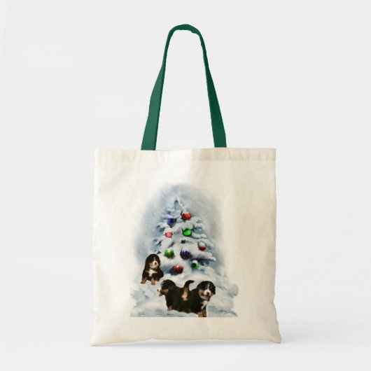 Bernese Mountain Dog Kerstcadeaus Tote Bag (Voorkant)
