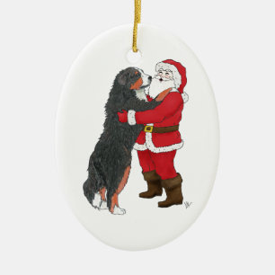 Bernese Mountain Dog-kerstgroet Keramisch Ornament