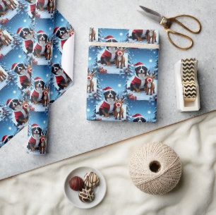 Bernese Mountain Dog Kerstmis Cadeaupapier