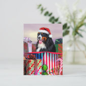 Bernese Mountain Dog Kerstmis Feestdagenkaart (Staand voorkant)