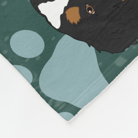 Bernese Mountain Dog Kerstmis Fleece Deken (Hoek)