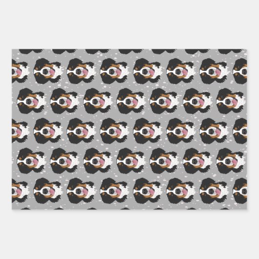 Bernese Mountain Dog Kerstmis Inpakpapier Vel (Voorkant 2)