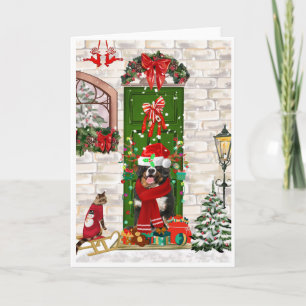 Bernese Mountain Dog Kerstmis Kaart