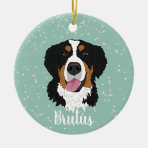 Bernese Mountain Dog Kerstmis Keramisch Ornament
