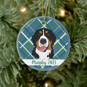 Bernese Mountain Dog Kerstmis Keramisch Ornament