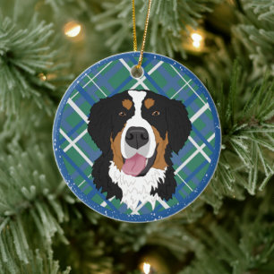 Bernese Mountain Dog Kerstmis Keramisch Ornament