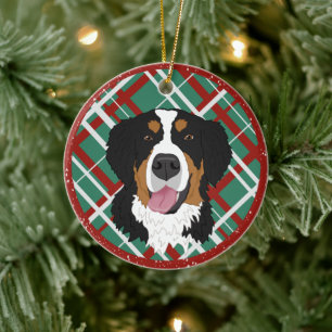 Bernese Mountain Dog Kerstmis Keramisch Ornament