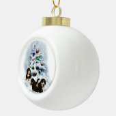 Bernese Mountain Dog Kerstmis Keramische Bal Ornament (Rechts)