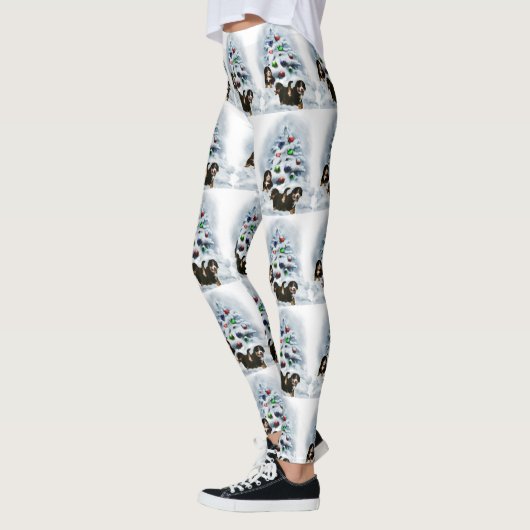 Bernese Mountain Dog Kerstmis Leggings (Links)