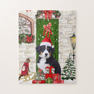 Bernese Mountain Dog Kerstmis Legpuzzel