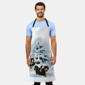 Bernese Mountain Dog Kerstmis Schort (Gedragen)