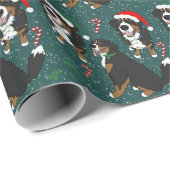 Bernese Mountain Dog-kerstpapier Cadeaupapier (Rol Hoek)