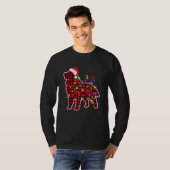 Bernese Mountain Dog-kerstpyjama Santa Hat X T-shirt (Voorkant volledig)