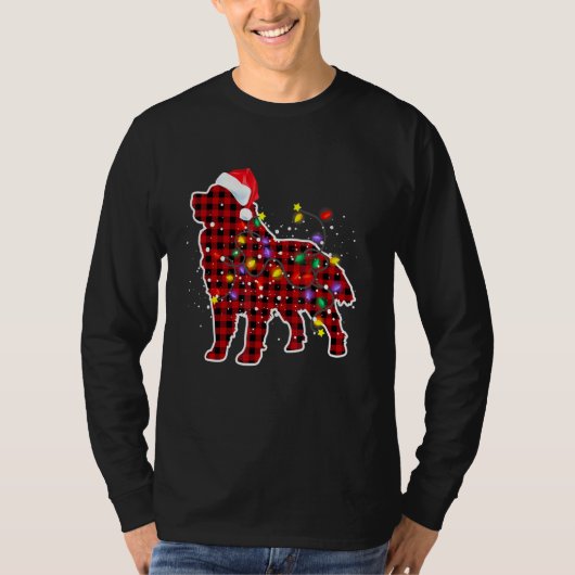 Bernese Mountain Dog-kerstpyjama Santa Hat X T-shirt (Voorkant)