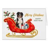 Bernese Mountain Dog-kerstslaapkaart (Voorkant Horizontaal)