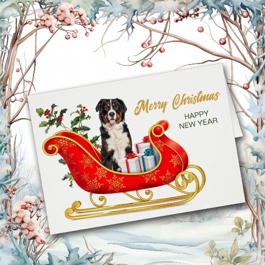 Bernese Mountain Dog-kerstslaapkaart