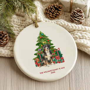 Bernese Mountain Dog-kerstversiering Keramisch Ornament
