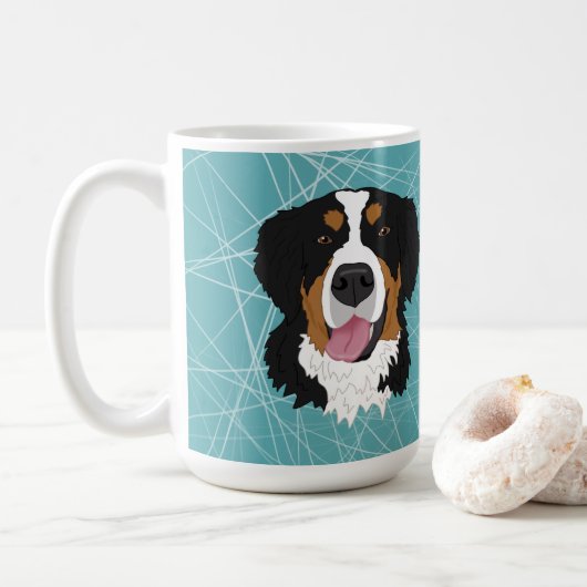 Bernese Mountain Dog Koffiemok (Met donut)
