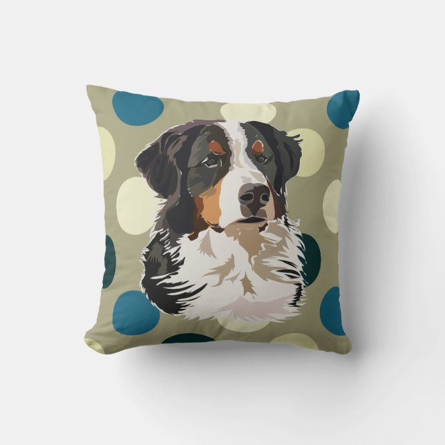 Bernese Mountain Dog Kussen (Voorkant)