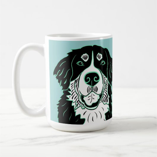 Bernese Mountain Dog Latte Mug (Gauche)